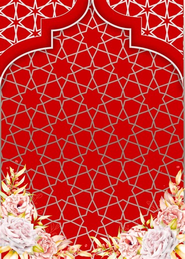 Red Shadi Card Template - Etsy