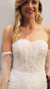 Our models are the perfect example of a radiant energy, bringing our dresses to life with their incredible spirit and smiles ✨ www.demetrios.gr #demetriosgreece #bridalfashionbarcelona #demetrios #demetriosbride #luxurybridal | Demetrios