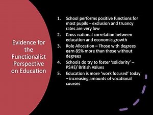 The functionalist perspective on education