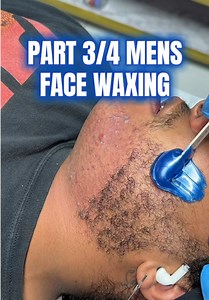 Men’s Face Waxing with Sexy Sapphire Hard Wax
