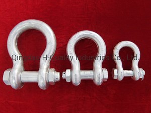 [Hot Item] Us Type Bolt Type Anchor Shackle with Safety Pin and Nut