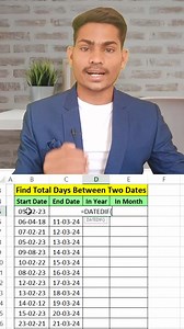 5.9K views · 150 reactions | Find Total Months and Year between Two Dates Excel tips and tircks | Time saving shortcut in ms excel | Excel tips and tricks in ms excel | #msexcel #exceltips #exceltricks #excelshorts #shorts #viral #reels #excelhacks #excelshortcutkeys | #excelforula #interviewquestions Datedif function in ms excel | Calculate years, Months, Days | Deepak Yadav Sir | Facebook