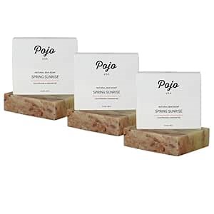 Pojo USA - 3 Pack Handmade Premium Natural Cold Process Soap - [Made in USA] [Spring Sunrise]