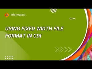 How to Use Fixed Width File Format in CDI