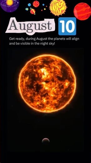"🚀 On 10th August 2025, witness a once-in-a-lifetime event — 6 planets aligning in our solar system.