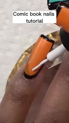 Comic book nails tutorial ✨ #reels #nails #naildesign #tutorial #comics #comicbookart | Longhairprettynails