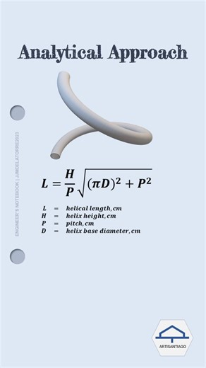 6.3K views · 93 reactions | Analytical and geometric modeling methods to solve the surface area of a helical tube. #3DModeling #helix | Asisten and German Academy | Facebook