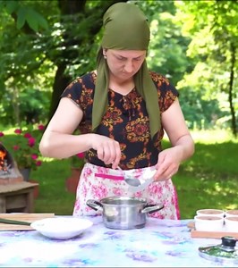 Chef Woman Makes Homemade Cheese from Fresh Milk! Fresh and delicious Village Cheese and Bread | Outdoor Chef