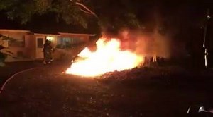 BREAKING: EXCLUSIVE video! A Naples woman rushed to the hospital after her E-cig exploded, setting her car on fire. FULL STORY: http://www.winknews.com/2016/02/25/car-burst-into-flames-after-naples-e-cigarette-explosion/ | WINK News
