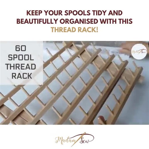 1.2K views · 11 reactions | Do you struggle to maintain your thread spools? Then this rack is for you to organize all your spools... Buy at https://buff.ly/3zzGjHj | Madam Sew | Facebook