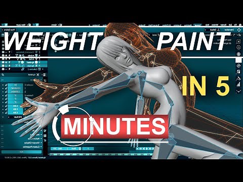 Blender 2.82 : Weight Painting In 5 Minutes-!!! (COMPLETE Lesson)