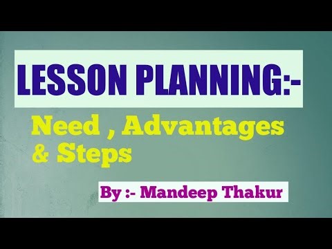 Lesson Planning || Needs , Advantages and Steps|| #hpuexams #hpu #exam #learning #education #science