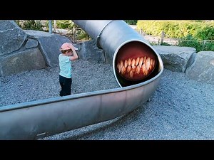 Carnivorous slide SCP 1562 caught girl. We found Extra Slide in real life