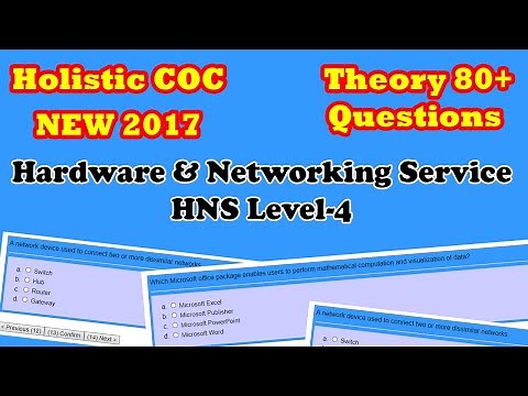 ሲኦሲ-COC Hardware and Networking Service HNS Level 4 Holistic Theory Exam Part-1