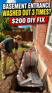 Fixing My Basement Entrance for $200#construction #basement #DIY #fyp #foryou