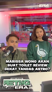 28 reactions | Lain macam Marissa Wong eh buat review toilet yang ada dekat Malaysia! Korang semua dah kena berhati-hati eh  Tak sabar nak tengok dia review toilet kat Astro  #ERARadioNo1PalingLegit #PetangERA | ERA (Malaysia) | Facebook