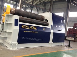 CNC Steel Roll Bender Hydraulic Plate Roller Pipe Rolling Machine Pre-Bending 30mm