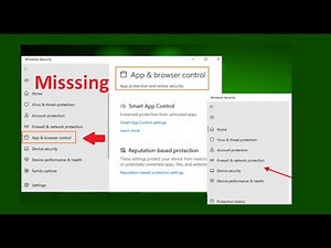 Fix App and Browser Control Option Missing in Windows Security