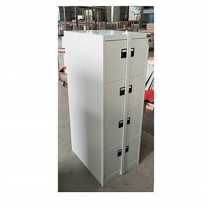 [Hot Item] Double Safe Iron Cabinet File Folder with Locking Bar Metal Filing Cabinet Vertical 4 Drawer File Cabinet Steel Office Cupboard