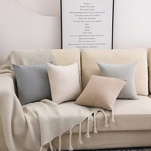 [Hot Item] Neutral Solid Color Soft Decor Pillow Covers for Sofa Bedroom Couch Home