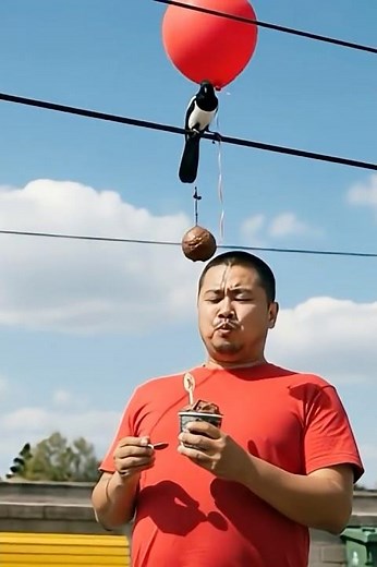 Bird poop ruined my ice cream! Funny video #shorts