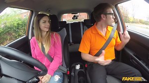 Fake Driving School - College Student with BIG Natural Boobs FULL VIDEO Porn Videos - Tube8