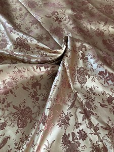 Satin Sheen Floral Botanical Bird Fabric Mid Weight Polyester - Etsy