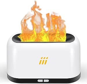 Oil Diffuser with Flame Light Air Aroma Humidifier for Home Large & Small Room,Office or Yoga