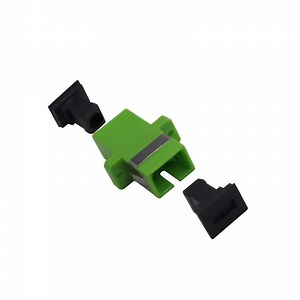 [Hot Item] Sc APC to Sc APC Simplex Singlemode Plastic Green Housing LC/APC Fiber Optic Connector Adaptor for Telecommunication Networks