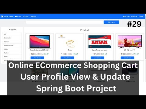 #29 User Profile View & Update Spring Boot Project | Shopping Cart Spring Boot Project