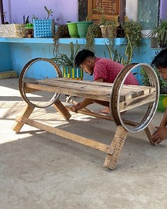 3.4M views · 19K reactions | Bike Rings Reused for DIY outdoor Chair #Chairs #crafts #homedecor | Deep's CRAFT | Facebook