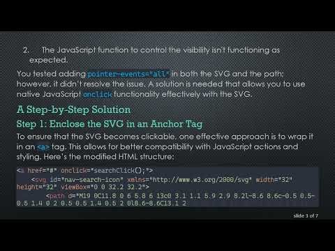 How to Make an SVG Clickable in HTML/CSS to Trigger a JavaScript onclick Action