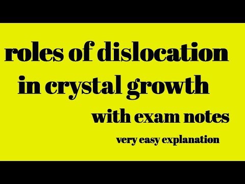 roles of dislocation of crystal growth with exam notes