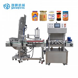 [Hot Item] Automatic Twist-off Cap Lid Vacuum Capping Sealing Machine with Cap Lifting Feeding Machine