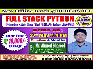 FULL STACK PYTHON Offline Training @ DURGASOFT