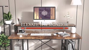 IRONCK Computer Desk 55", Home Office Desk with Keyboard Tray, Monitor Stand, Storage Shelf, Industrial Studying Writing Table, Vintage Brown