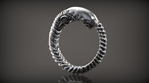 H.R. Giger Inspired , Alien Newborn Ring , Chestburster, Prometheus , Xenomorph , Protomorph , Covenant , Alien Baby, 3d Printed Jewelry , - Etsy