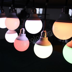 [Hot Item] DMX Outdoor Colourful Event Decorative 80mm Addressable E27 LED RGB Bulb Lighting