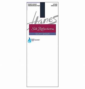 Hanes Silk Reflections Silky Sheer Knee Highs With Reinforced Toe 2