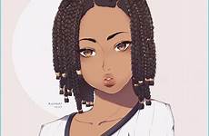 girl anime african character wallpapers girls wallpaper characters drawing cartoon instagram board people hop hip visit choose