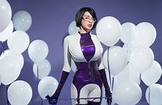 ariane amour saint cosplay glasses fake latex balloon anime lips breasts wallpaper blue women nose rings background dark hair wallhaven