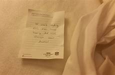 housekeeping handwritten finds marriott definitely filthy