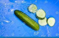 splashing cucumber