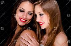 flirting girls two beautiful stock royalty background isolated photography dreamstime