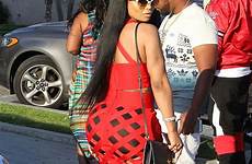 blac chyna her red booty thong move bralet skirt white body swimsuit kylie dailymail curvaceous article consisting bodycon outs halter