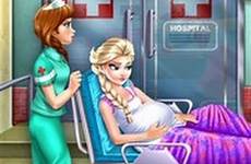 birth elsa games baby care pregnant play princess frozen give girl disney online game anna girls sisigames kids dress choose