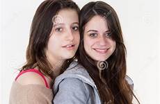 lesbian girls sister embracing two dreamstime female preview