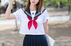 japanese uniform school uniforms sailor girls cosplay jk short white sleeve suits class sakura