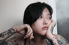 tattoo asian tattoos girl girls tattooed hot body japanese models tumblr saved great