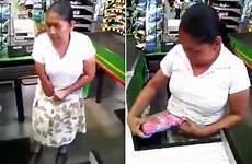 shoplifting hiding shopper hears stunned entire shoplifter handed
